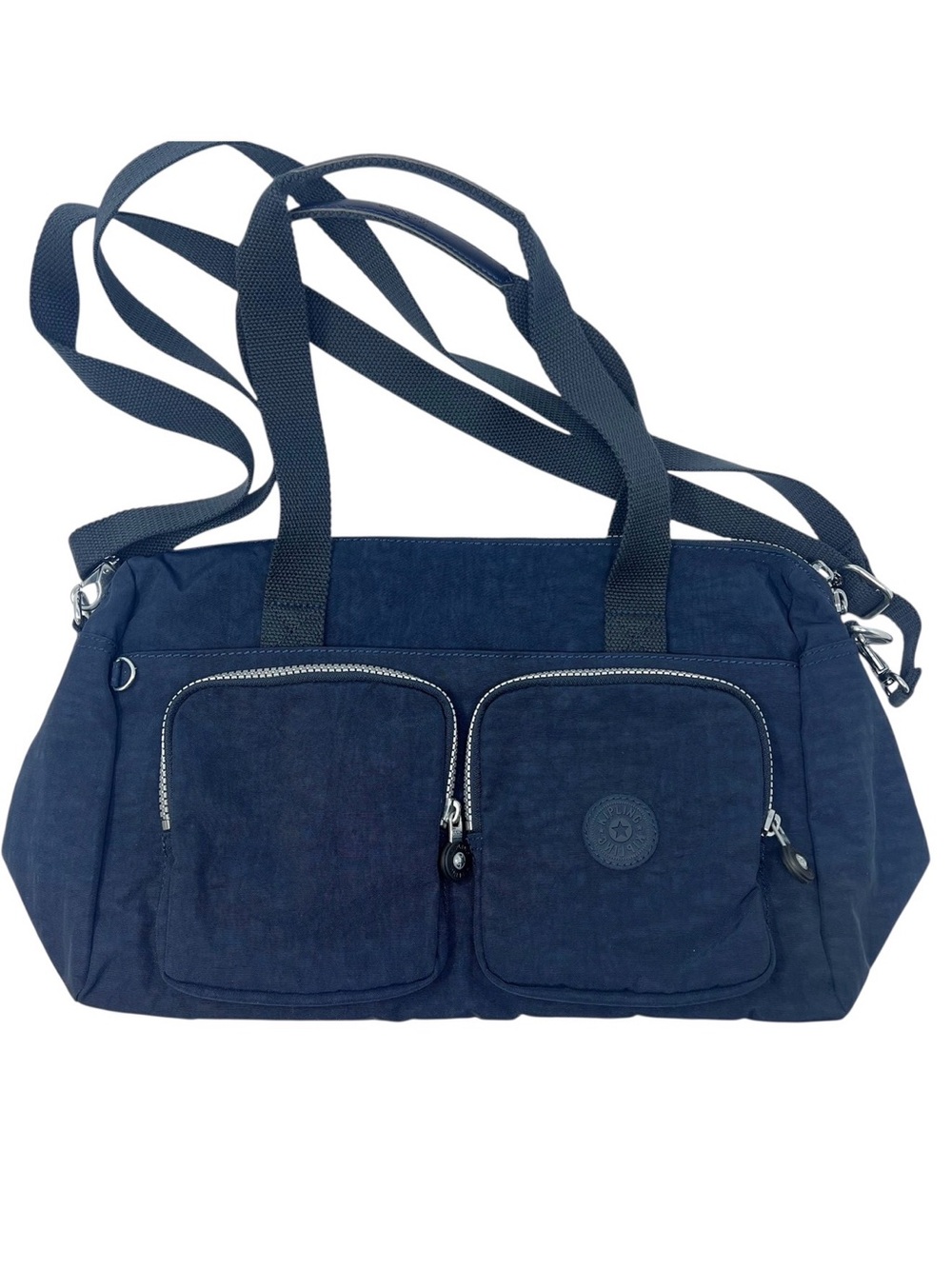 Kipling Defea True Blue Nylon Convertible Crossbody Bag Zip Top